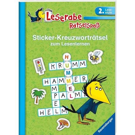 Ravensburger Leserabe Lesestufe Sticker Kreuzwortr Tsel Zum