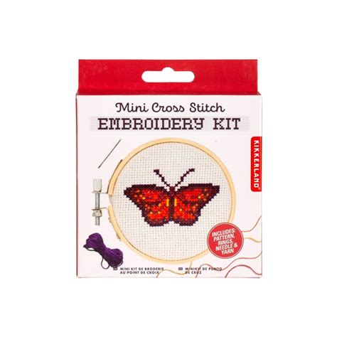 Mini Cross Stitch Embroidery Kit Butterfly Dallas Museum Of Art