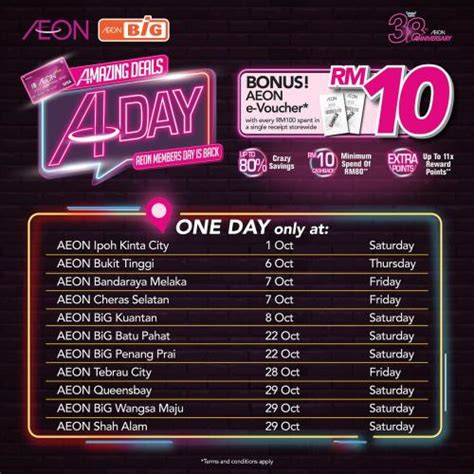 Aeon Aeon Big Member Day Promotion Oct Oct