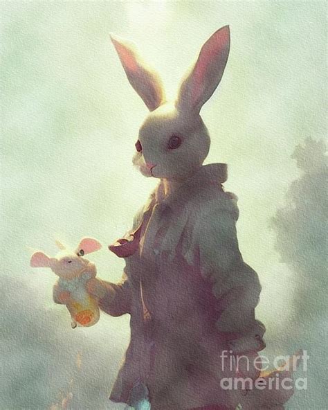 Esoterica Art On Twitter New Artwork For Sale Cute Bunny Rabbit