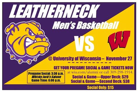 WIU at the University of Wisconsin Pregame Social & Mens Basketball Game in Madison, Whiskey ...