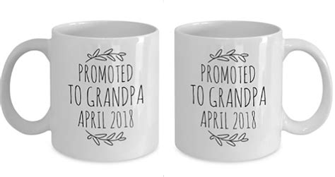 Promoted To Grandma Grandpa Coffee Mug Set Personalized First Etsy