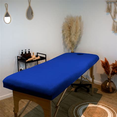 Drap Housse Pour Table De Massage Ponge Bleu Azur