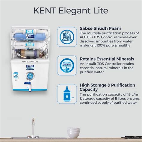 Wall Mounted Kent Elegant Lite RO Water Purifier 8 L At Rs 13500 Piece