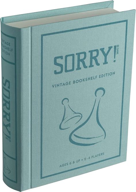 Sorry Vintage Bookshelf Edition Board Game By Parker Brothers