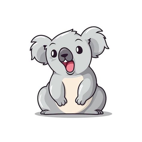 Premium Vector Cute Koala Character Cartoon On White Background