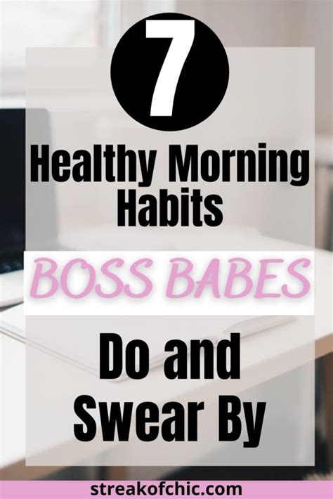 Morning Healthy Habits Every Successful Boss Babe Does Streak Of Chic