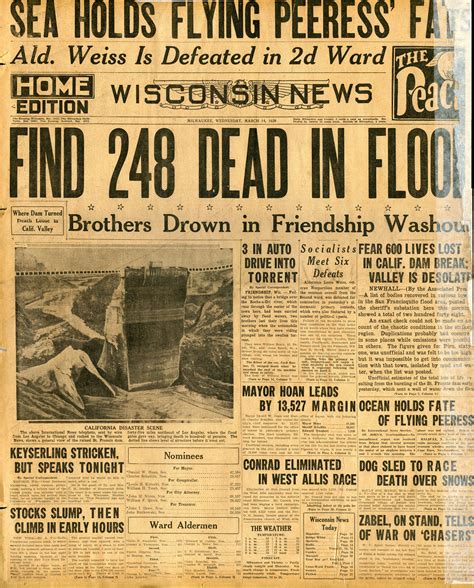 Historical Newspapers of the St. Francis Dam Disaster