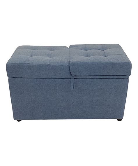 Hodedah Light Blue Storage Ottoman | Blue storage ottoman, Storage ...