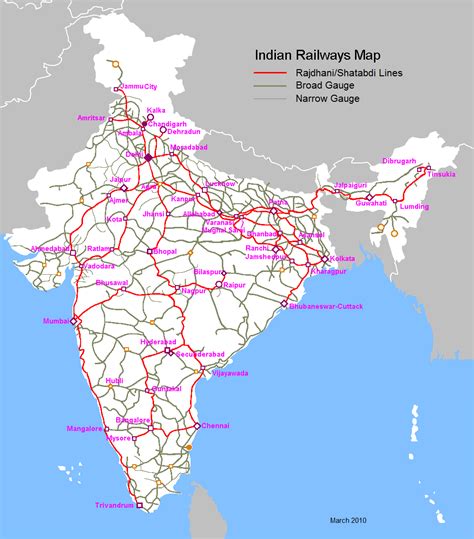 Indian Railways Map India Railway India World Map India Map Images
