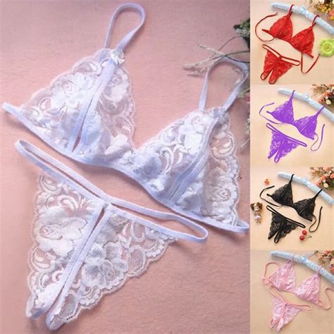 Lingerie Sexy En Dentelle Pour Femmes Nuisette Soutien Gorge Ouvert Ebay