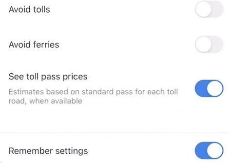 toll pricing  google maps  android  iphone