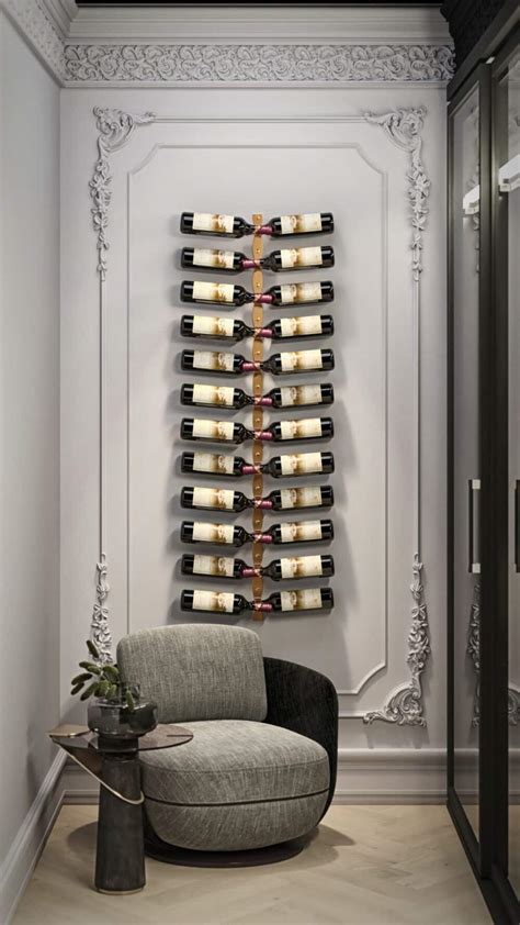 Helix Dual Minimalist Wall Mounted Metal Wine Rack Kit By