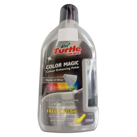 Turtle Wax Color Magic Silver Colour Polish With Chipstick 500ml