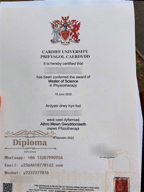 Buy Cardiff University Master Of Science Fake Certificate Buy Fake