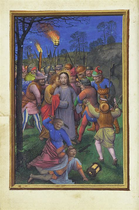 The Betrayal Of Christ Simon Bening Flemish Painting By Litz