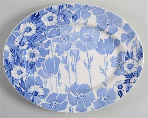 Gay Day Blue Smooth Oval Serving Platter By Wood Sons Replacements Ltd