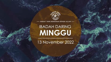 Ibadah Daring Gbi Taman Aries Minggu November Youtube