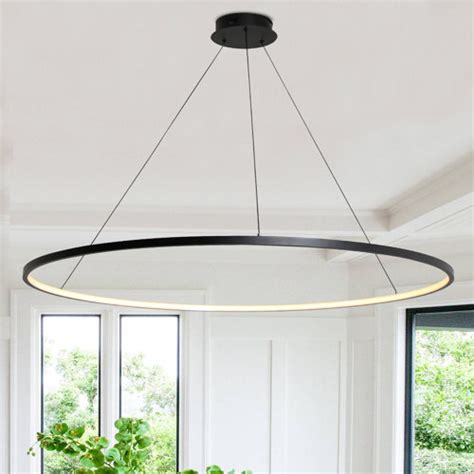 Orren Ellis Stockham 1 Light Unique Geometric LED Pendant Circle Ring