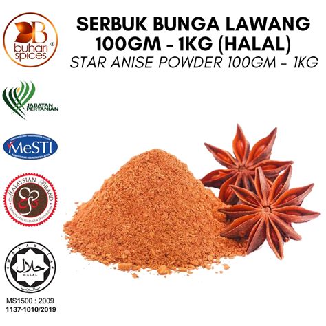 Serbuk Bunga Lawang Star Anise Powder Gm Kg Buhari Spices