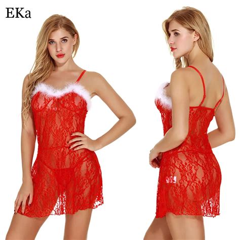 New Red Valentine S Day Mini Nightgown Wholesale Price Hot Sexy Sheer Underwear Red Women