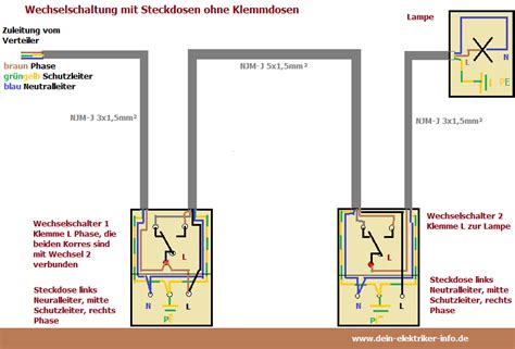 Wechselschaltung Mit Steckdosen Anschluss