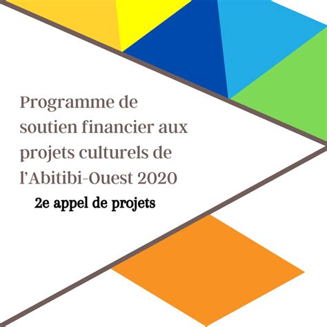 programme de soutien financier aux projets culturels de labitibi ouest