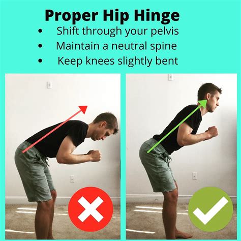 proper hip hinge excersise workout deadlift
