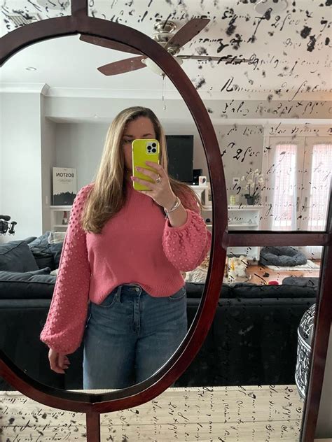 Pink Pom Sleeve Sweater By Nude Rent The Runway