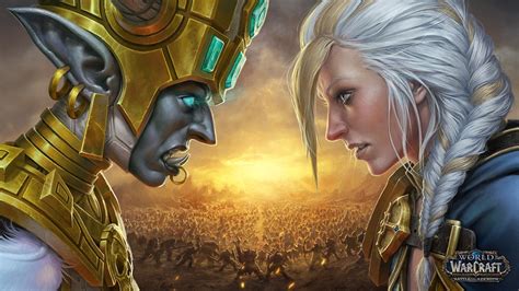 Wallpaper World Of Warcraft Battle For Azeroth Face To Face 2560x1440