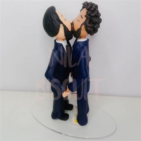 Noivinhos Topo De Bolo Biscuit Gay Lgbt Homoafetivo Elo