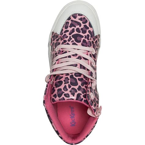 Buy Kickers Girls Tovni Hi Leopard Hi Top Trainers Pink