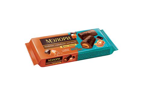 Мини-рулет бисквитный со вкусом солёной карамели «Мэлори», 200 г ...