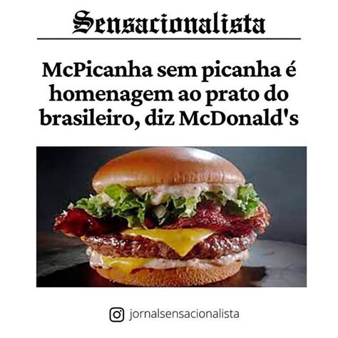 McPicanha sem picanha é homenagem ao prato do brasileiro diz McDonald