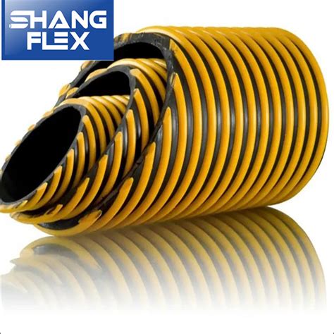 Shangflex Pvc Flexible Yellow Tiger Tail Suction Hose China Suction