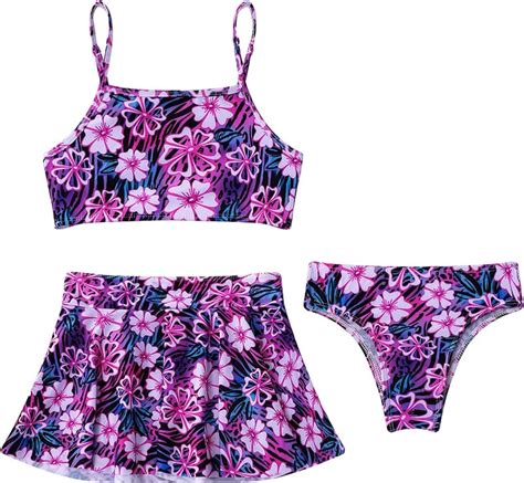 CHICTRY CHICTRY Kinder Mädchen Tankini Bikini Set Mit Blumenmuster