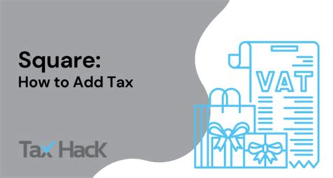 how to add tax on square