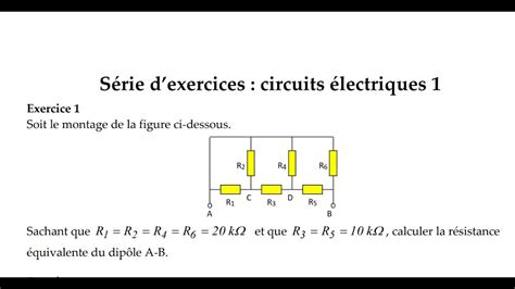 Exercice corrigée circuit électrique transformation triangle étoile