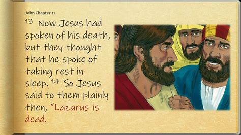 John 11 1 44 Jesus Raised Lazarus From The Dead Pnc Bible Reading Illustrated Bible Scriptures