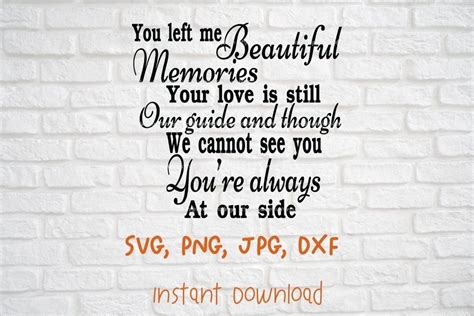 You Left Me Beautiful Memories Graphic By Nbshopdesign · Creative Fabrica