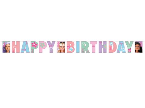 Baner Urodzinowy Happy Birthday Barbie 180 X 15 Cm 1 Szt Dobra