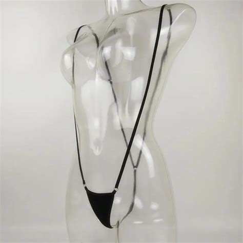 Ensemble Femmes Sexy Sangle Bikini String Mini Micro G String Culotte Coton Maille Transparent