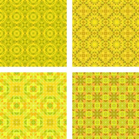 Free Vector | Yellow patterns collection