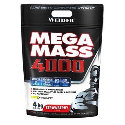 Weider Mega Mass 4000 4kg – Gainer za masu - Proteka