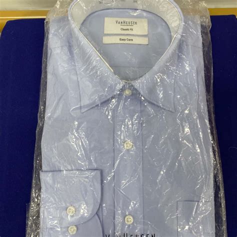 Van Heusen Mens Size 40 Long Sleeve Blue S