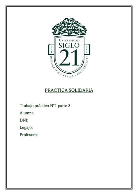 Practica Solidaria Tp Parte Practica Solidaria Trabajo Prctico