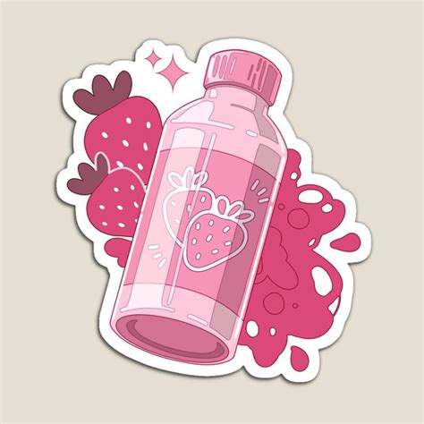 Cute Strawberry Milk Bottle