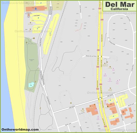 Del Mar City Center Map - Ontheworldmap.com