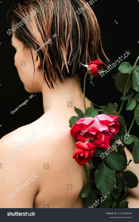 Naked Woman Red Roses On Her Stock Photo Shutterstock