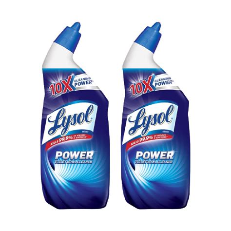 Lysol Power Toilet Bowl Cleaner Gel 24oz Cleans And Disinfects 2 Pack